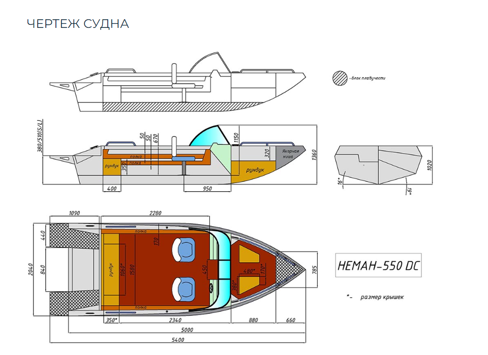 Алюминиевый катер Неман 550 DC в Комсомольске-на-Амуре