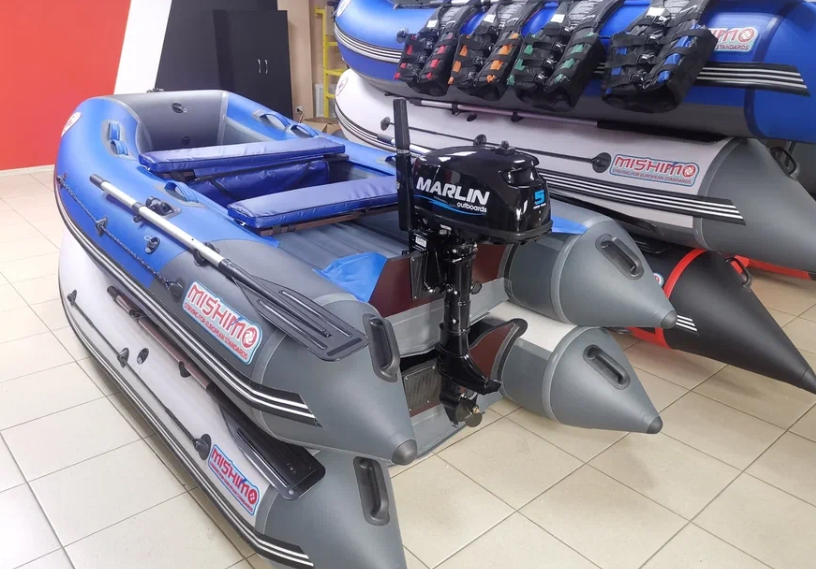 КОМПЛЕКТ ЛОДКА MISHIMO LITE 315 + МОТОР 5л.с в Комсомольске-на-Амуре