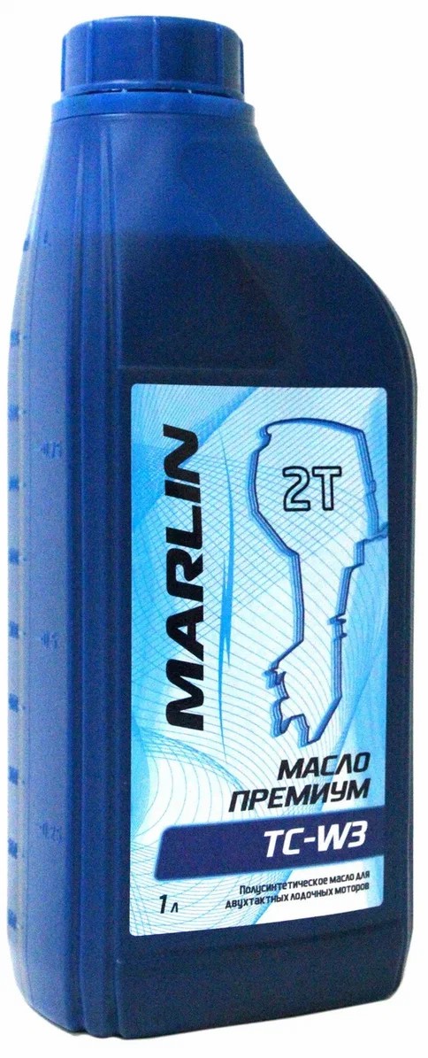 МАСЛО ПОЛУСИНТЕТИЧЕСКОЕ MARLIN ПРЕМИУМ 2Т, TC-W3, 1 ЛИТР в Комсомольске-на-Амуре
