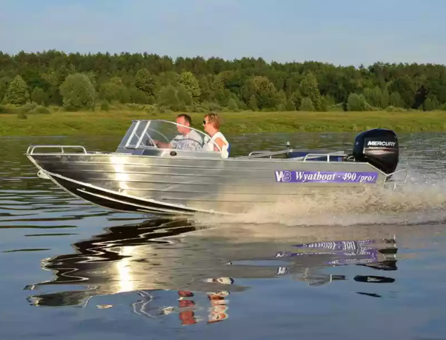 Алюминиевый катер Wyatboat-490 Pro водомет в Комсомольске-на-Амуре
