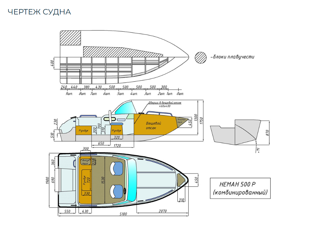 Комбинированный катер Neman-500 P в Комсомольске-на-Амуре