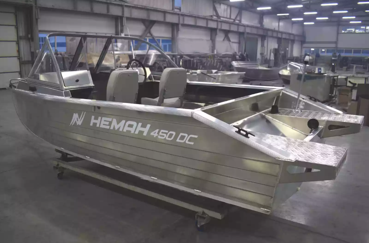 Алюминиевый катер Неман-450 DC NEW без покраски в Комсомольске-на-Амуре
