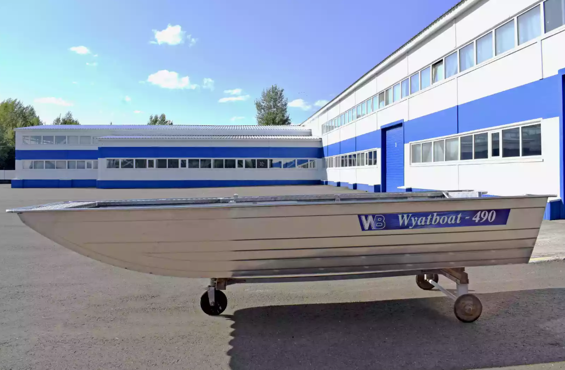 Алюминиевая лодка Wyatboat-490 Jonboat в Комсомольске-на-Амуре
