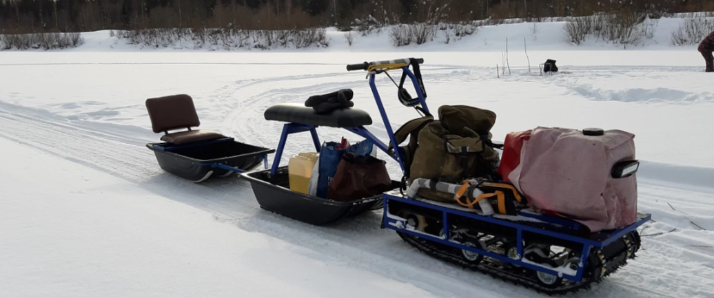 Мотобуксировщик Альбатрос-L 8 без фары в Комсомольске-на-Амуре