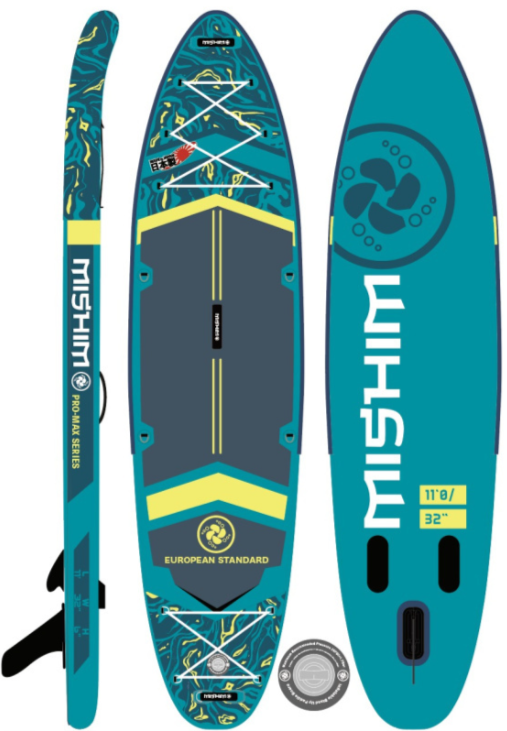 SUP (САП) Доска MISHIMO PRO-MAX Light Teal 11’ (335см) в Комсомольске-на-Амуре