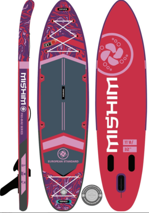 SUP (САП) Доска MISHIMO PRO-MAX Viva Magenta 10.8’ (330см) в Комсомольске-на-Амуре