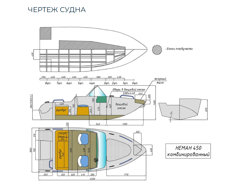 Комбинированный катер Neman-450 в Комсомольске-на-Амуре