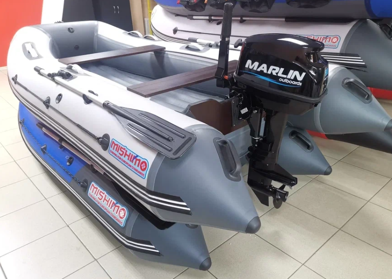 КОМПЛЕКТ ЛОДКА MISHIMO LITE 350 + МОТОР 9,8 Л.С. в Комсомольске-на-Амуре