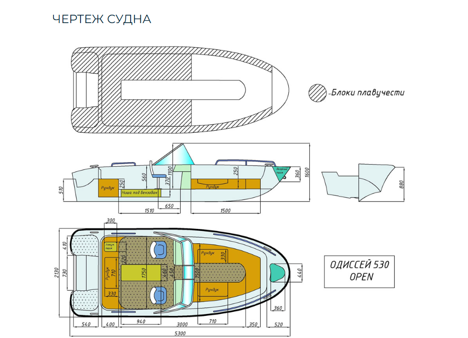 Стеклопластиковый катер Neman-530 Open в Комсомольске-на-Амуре