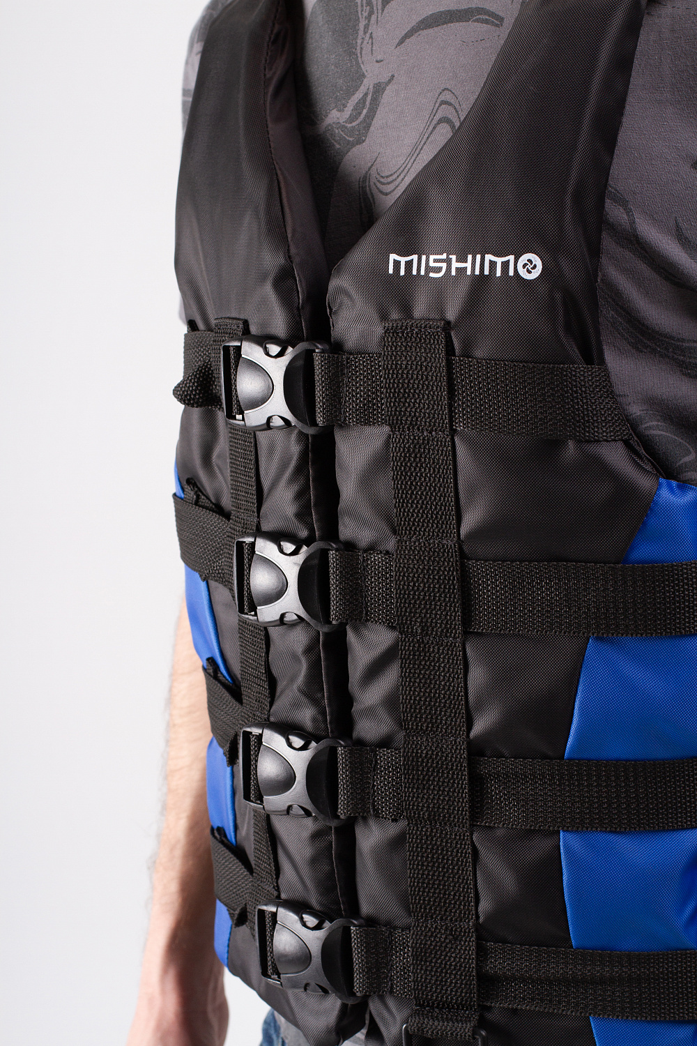 Жилет спасательный MISHIMO PRO Премиум качества Черно-синий в Комсомольске-на-Амуре