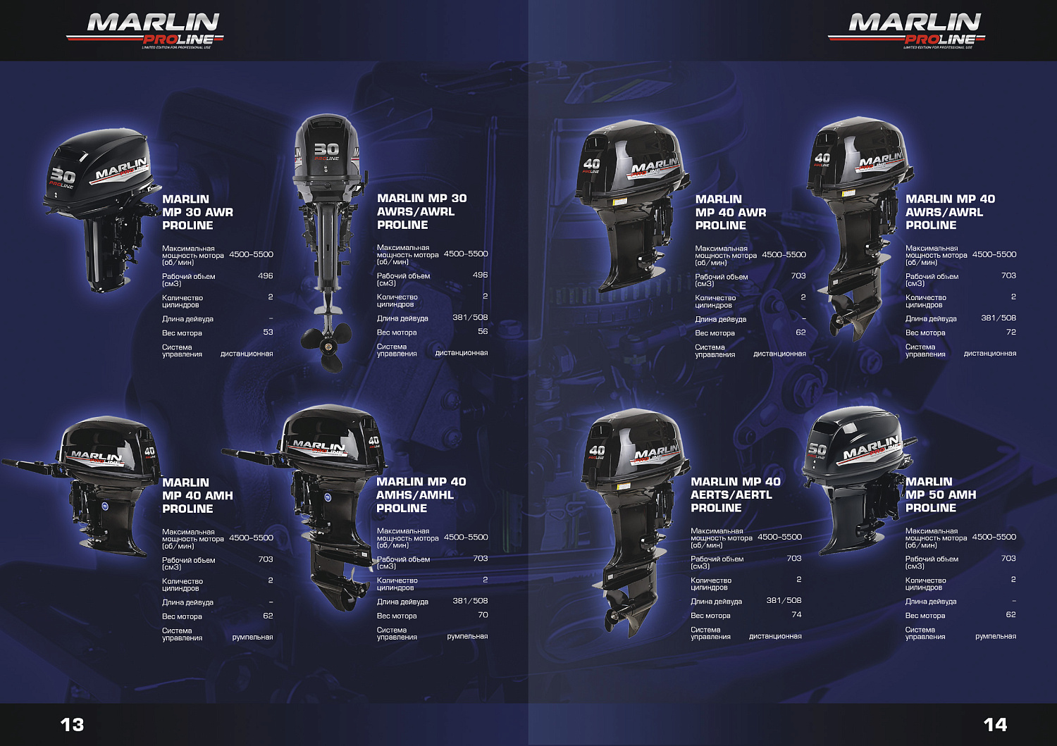 Лодочный мотор MARLIN PROLINE MP 9.9(15) AWRL в Комсомольске-на-Амуре